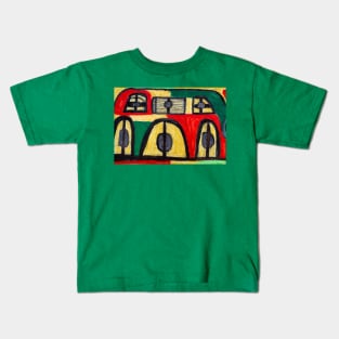 Italian House in Red Green and White Kids T-Shirt